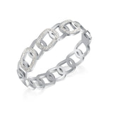 Zircon Titanium Steel Bangle for Women