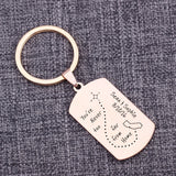 Personalized Name Date Keychain Distance Love Key Holder Engrave