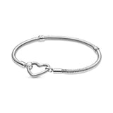 925 Sterling Silver Love Beaded Bracelet DIY Jewelry