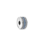 Light Pink Pave Clips 925 Sterling Silver Spacer Charms