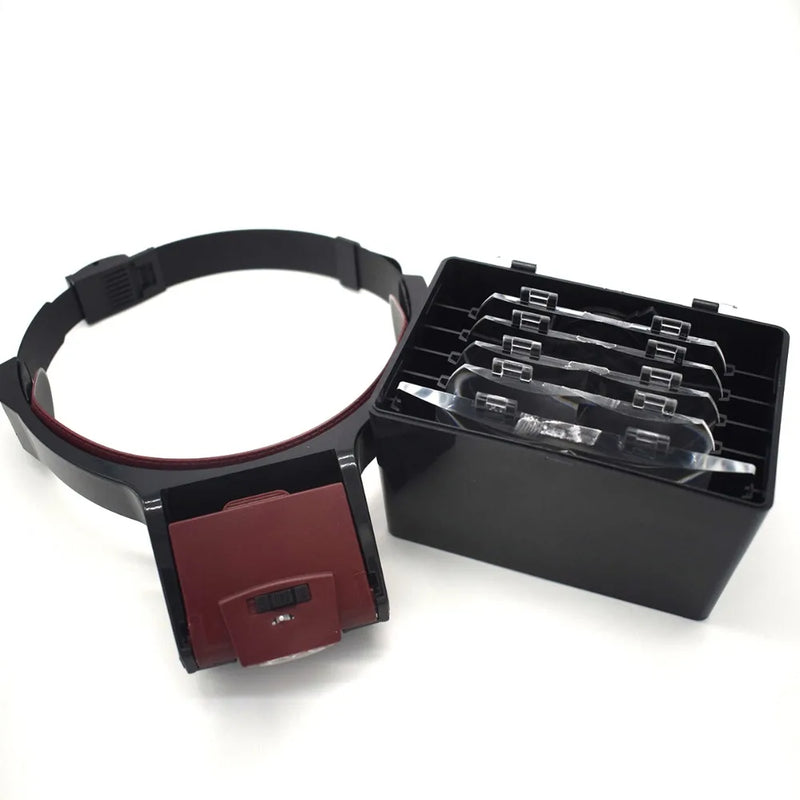 LED Loop Headset Jewelry Magnifier Helmet Tool