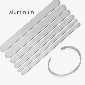10pcs Aluminum Cuff Bangle Bracelet DIY Engraving Blank Rod Bracelet