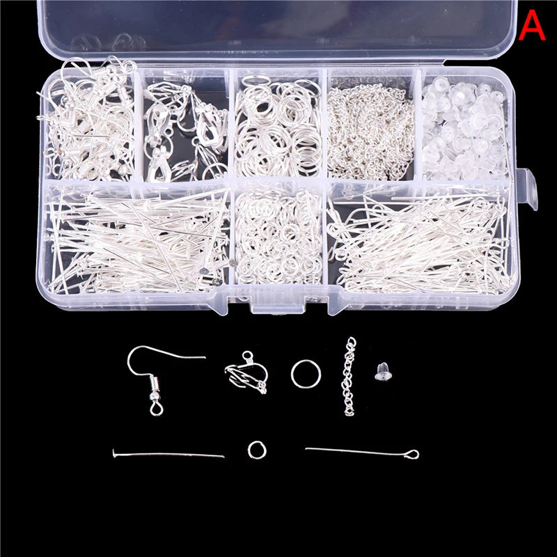 Jewelry Making Kit Copper Wire Jump Rings Earring Hook Findings Set Tools