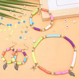 Alphabet Letter Flat Round Pearls Beads DIY Jewelry Making Kit