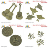 Guitar Bird Pirate Skull Charms Tree Leaves Jewelry Making Supplies