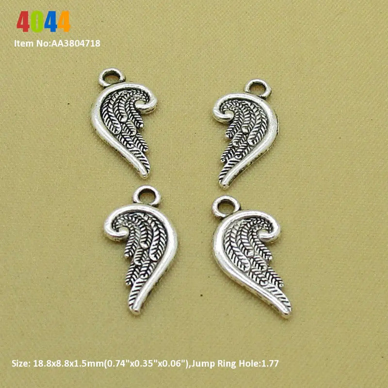 Mixed Charms for Jewelry Making Angel Cupid Wing Fish Cross Owl