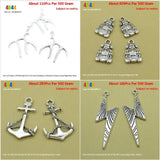Antler Buck God Wealth Lightning Anchor Charm - Jewelry Making Supplier