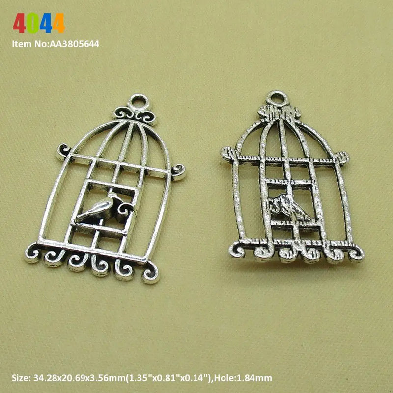 Birdcage Skull Beads Bow Arrow Fan Charms
