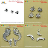 Bow Knot Tube Bead Bail Cord Ends Chinese Blessed Coins Charms