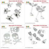Camera Love Heart Wings Key Flat Skull Bracelet Charms