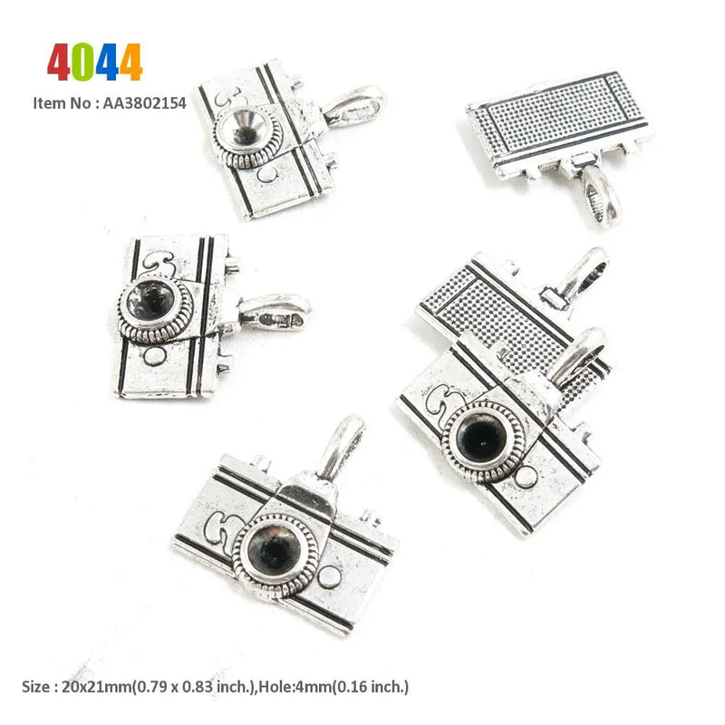 Camera Love Heart Wings Key Flat Skull Bracelet Charms