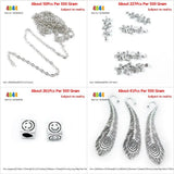Plum Flower Branch Smiley Face Cube Loose Beads Feather Charms Chains