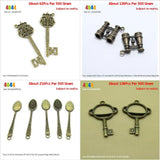 Crown Skeleton Key Telescope Charms Lot