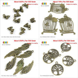 Dog Puppy Bird Cage Birdcage Rose Angel Wing Charm Jewelry Making Supplies