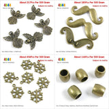 Xmas Snowflake Big Hole Loose Beads