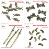 Fish Bone Bowtie Saber Sword Peas Bean Charms