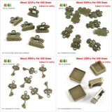 Flatiron Iron Owl Key of Love Square Loose Beads