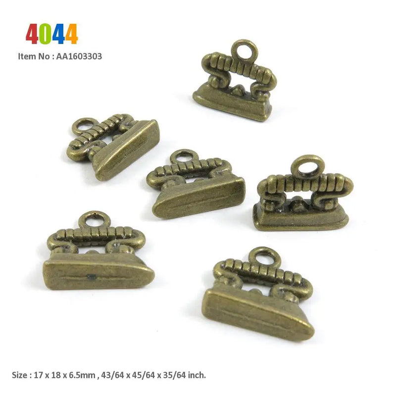 Flatiron Iron Owl Key of Love Square Loose Beads