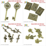 Flower Skeleton Key Angel Sign Cupid Tag Charms
