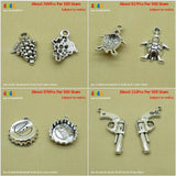 Grapes Tortoise Turtle Pirate Skull Charms