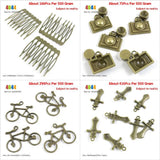 Vintage Hair Comb Charms for Jewelry Making