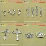 High Heel Shoes Flute Latin Cross Crown Charms for Jewelry Making