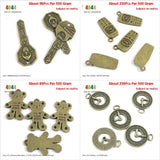 Skeleton Key Winne Bear Pocket Watch Charms