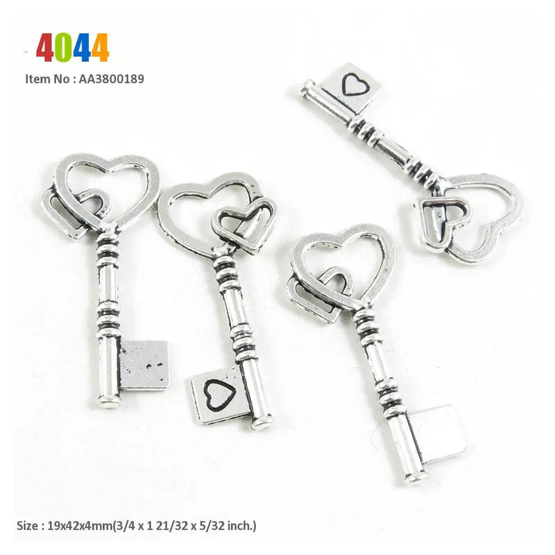 Key of Love Moon Clover Leaf Angel Wing Charms