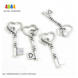Key of Love Moon Clover Leaf Angel Wing Charms