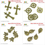 Latin Cross Compass Angel Charms Lot