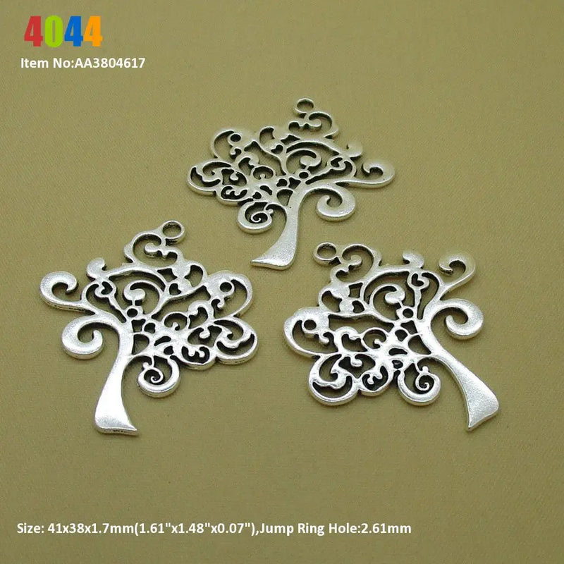 Tree Oak Mermaid Hollow Cross Pug Dog Charms