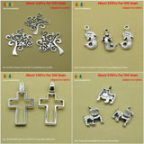 Tree Oak Mermaid Hollow Cross Pug Dog Charms