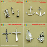 Lighthouse Boat Anchor INRI Cross St Huberthound Dog Charm