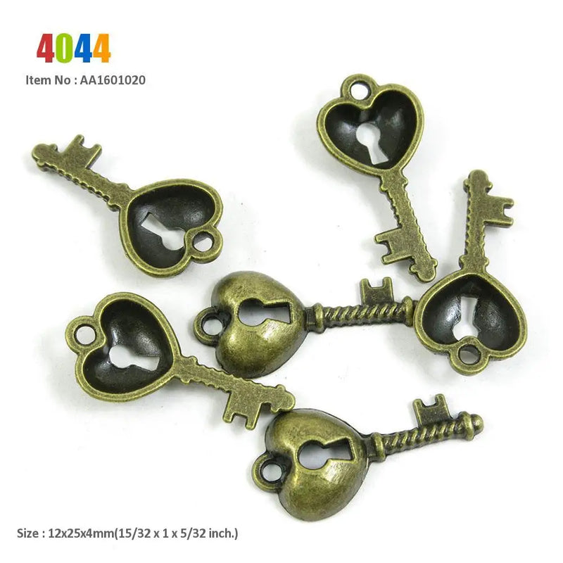 Jewelry Making Charms Suppliers Lock Skeleton Key Love Heart Scorpion