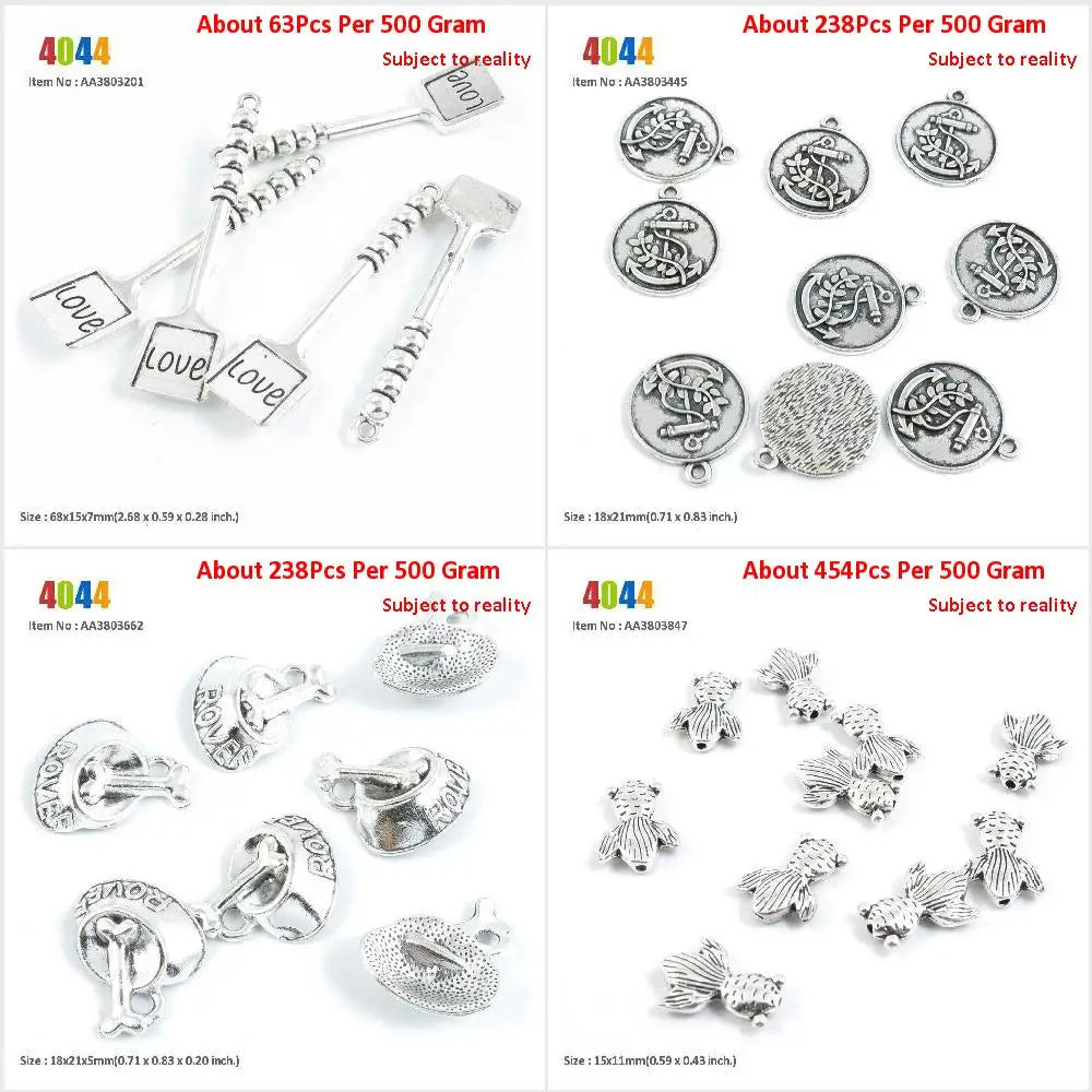 Charms for Jewelry Making - Spatula, Anchor, Tag Signs, Dog Food Dish, Bone