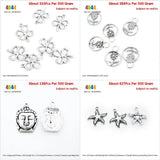 Lucky Clover Leaf Chrysanthemum Flower Buddha Head Sea Star Charms