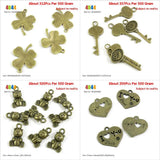 Lucky Clover Love Skeleton Key Bear Winne Heart Charms