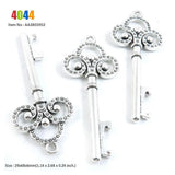 Skeleton Key Sunflower Cat Charm Lot