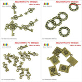 Skeleton Key Twisted Circle Love Passport Charms