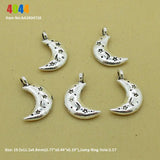 Assorted Jewelry Making Charms - Moon Star Feather Cross Crown