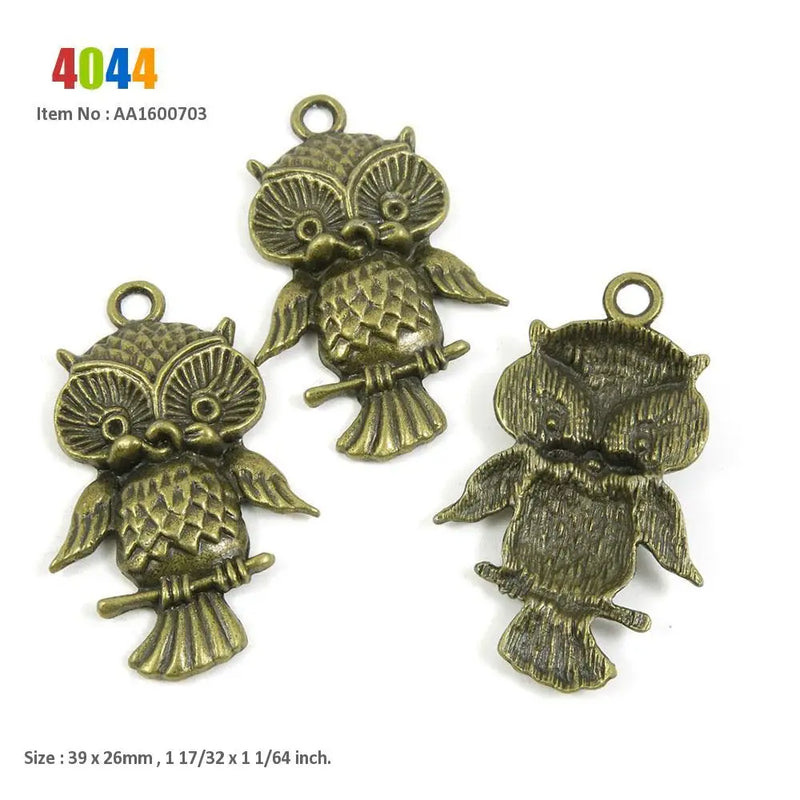 Owl Alphabet M Signs Charms for Jewelry Making