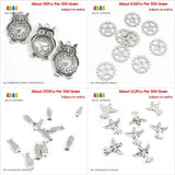 Steampunk Gear Owl Clock Time Cog Charm Beads