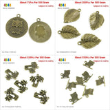 Owl Leaf Coconut Palm USA Flag Charms Lot