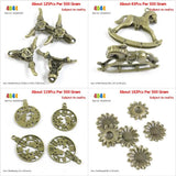 Bull Head Rocking Horse Time Clock Sunflower Charms