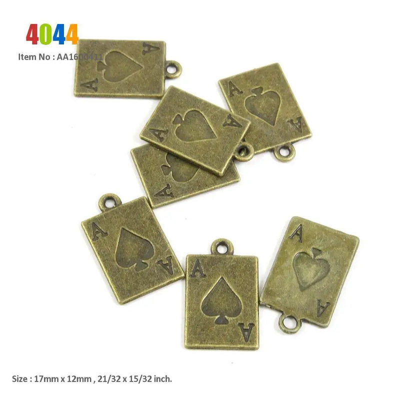 Poker Spade Charms, Winnie Bear, Skeleton Key, Always Love Tag Sign