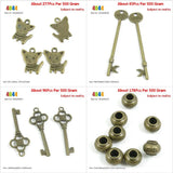Puppy Dog Skeleton Key Beads