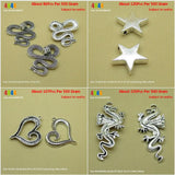 Snake Pentagram Star Loose Beads Love Heart Dragon