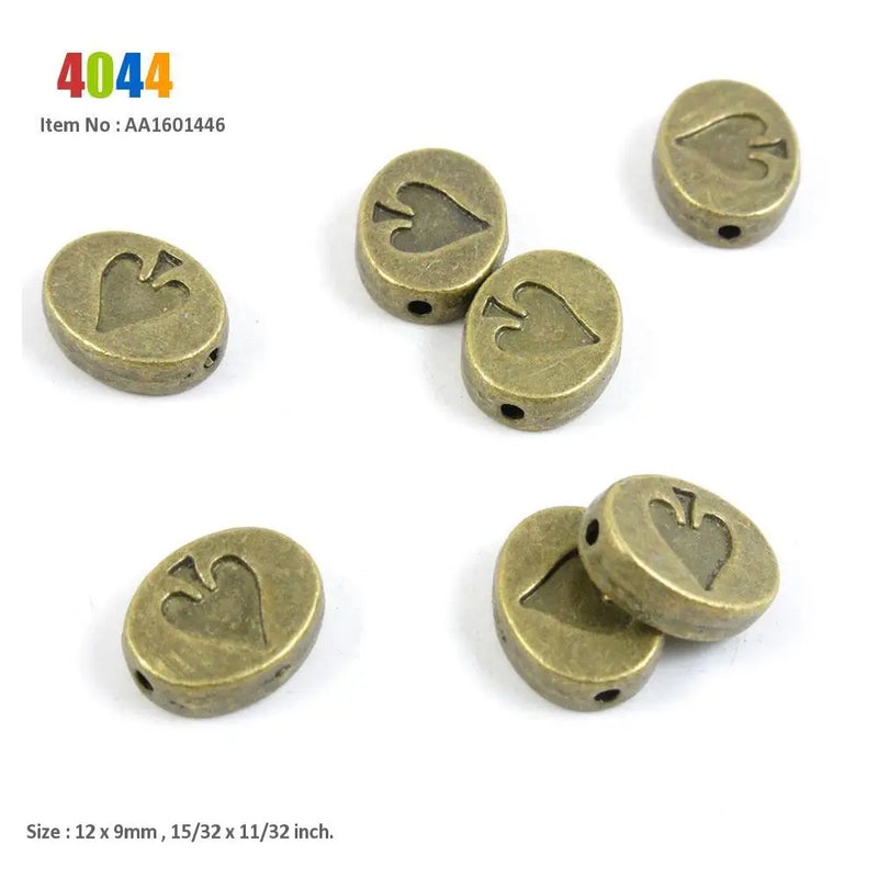 Spade Dragon Windmill Alphabet Beads