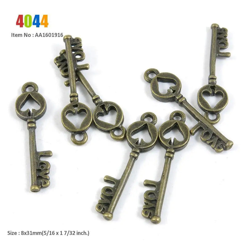 Skeleton Key Charm for Jewelry Making