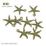 Starfish Sea Star Scissors Skeleton Key of Love Charms